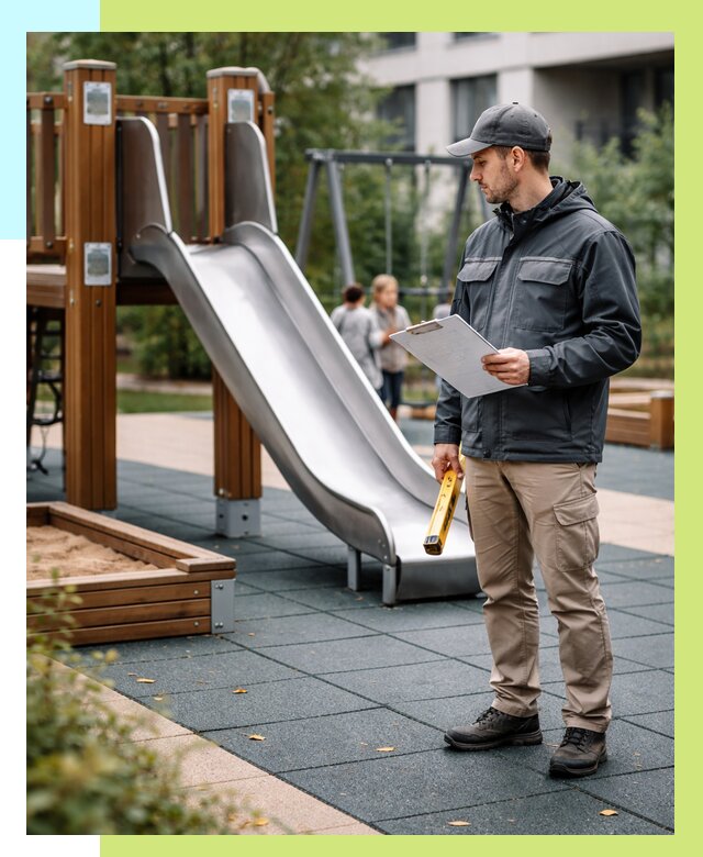 Сертификация детских площадок в Подольске от 26045 р. | Алешин-Пдл