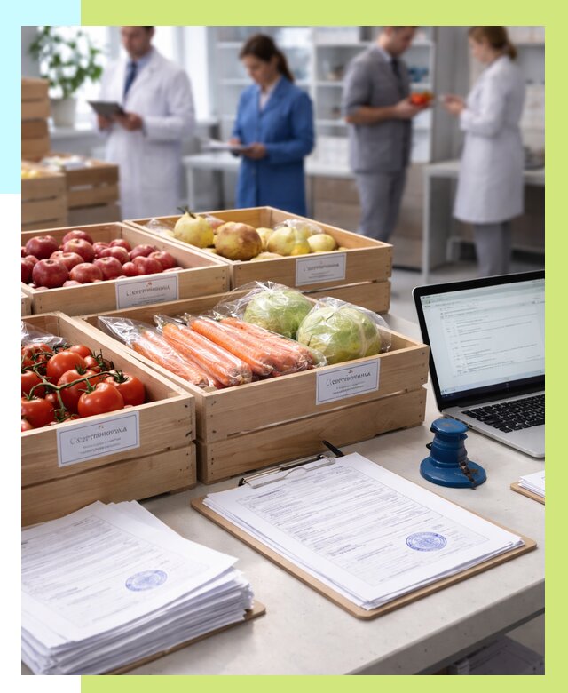 Сертификация овощей и фруктов в Подольске от 8855 р. | Алешин-Пдл