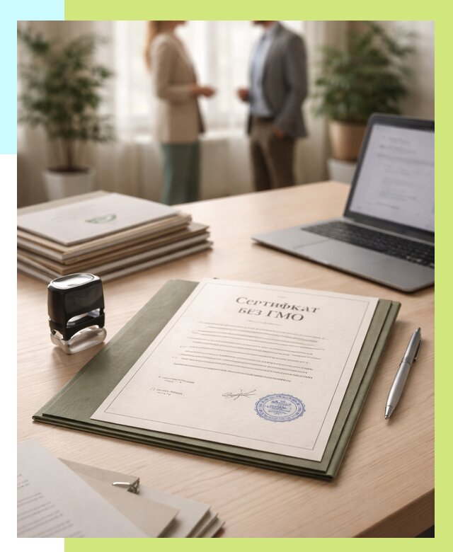 Сертификат без ГМО в Подольске от 7814 р. оформить срочно Алешин-Пдл