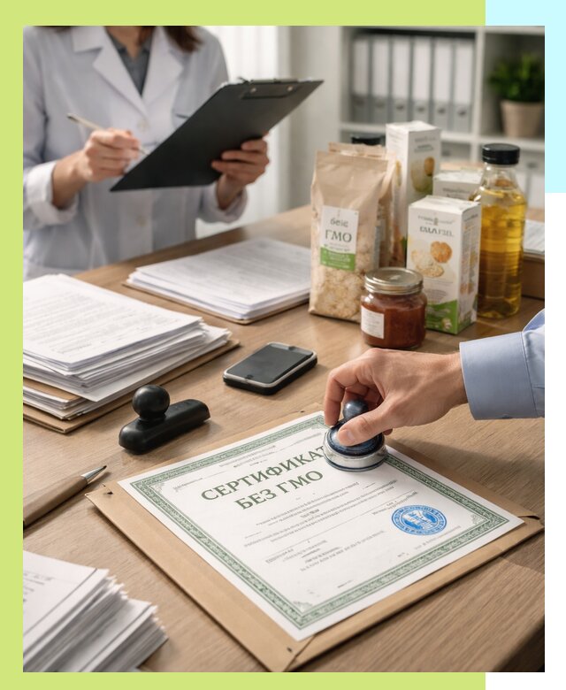 Получение сертификата Без ГМО для продукции в Подольске